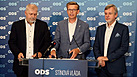 Tiskov� konference st�nov� vl�dy ODS k suchu v �esku.