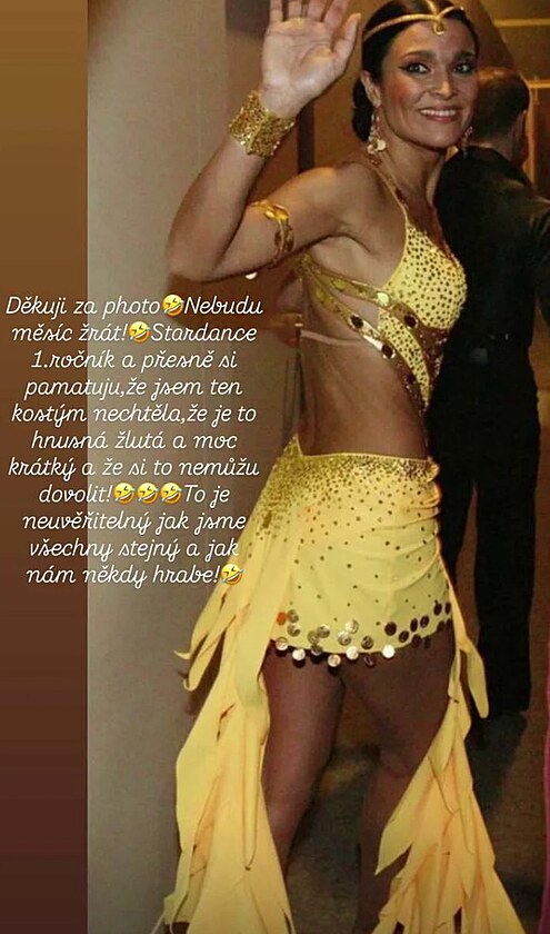 Herečka Mahulena Bočanová zavzpomínala na Instagramu na svou účast ve StarDance...