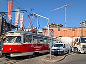 Rekonstrukce Smíchovského nádra�í v Praze (snímek z 24. srpna 2026)