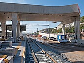 Rekonstrukce Smíchovského nádra�í v Praze (snímek z 24. srpna 2026)