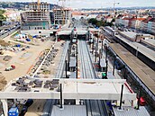 Rekonstrukce Smíchovského nádra�í v Praze (snímek z 24. srpna 2026)