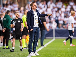 Valdas Dambrauskas, kou� ázerbájd�ánského Sabahu Baku, b�hem p�edkol o Ligu...