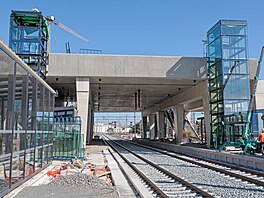 Rekonstrukce Smíchovského nádra�í v Praze (snímek z 24. srpna 2026)