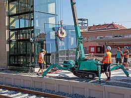 Rekonstrukce Smíchovského nádra�í v Praze (snímek z 24. srpna 2026)