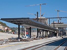 Rekonstrukce Smíchovského nádra�í v Praze (snímek z 24. srpna 2026)