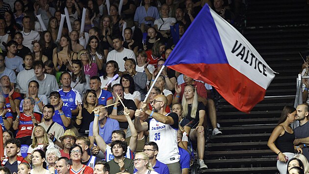 �vodn� utk�n� �esk� volejbalov� reprezentace na mistrovstv� Evropy v Brn� proti �ecku. (21. srpna 2026)