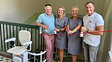 Pacienti nav�t�vující zdravotní st�edisko na nám�stí Benedikta Rejta v Lounech...