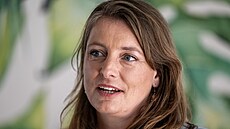 Adéla Sucharda �ípová, která obhajuje k�eslo v Senátu na Kladensku, na tiskové...