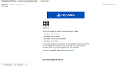 Mail od PlayStationu