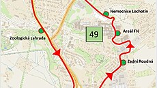 Nová zastávka trolejbusové linky �íslo 49 bude poblí� Oblá�ku. 