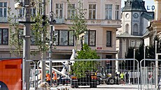 Na plze�ském nám�stí Republiky kon�í první �ást rekonstrukce. Na západní stran�...