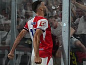 Slávistický úto�ník Danijel �turm slaví sv�j gól v derby proti Spart�.