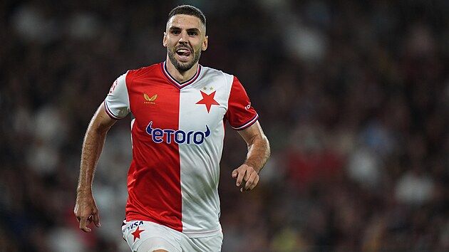 Sl�vistick� �to�n�k Danijel �turm se raduje ze sv�ho g�lu v derby proti Spart�.