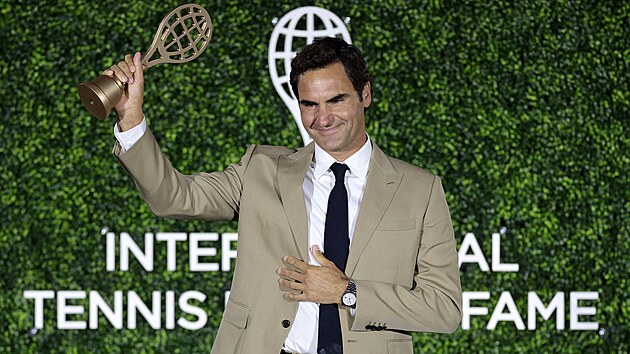 Roger Federer p�i uveden� do tenisov� S�n� sl�vy