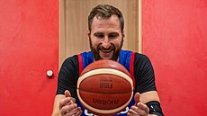 Martin K�í� v kabin� po zápase s Norskem.