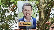 V Magdeburku visí p�ed zemskými volbami plakát CDU s kandidátem Svenem...