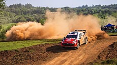 Sami Pajari jede druhou etapu Paraguayské rallye.