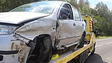 �koda Fabia, kterou �ídila siln� opilá osmat�icetiletá �ena.