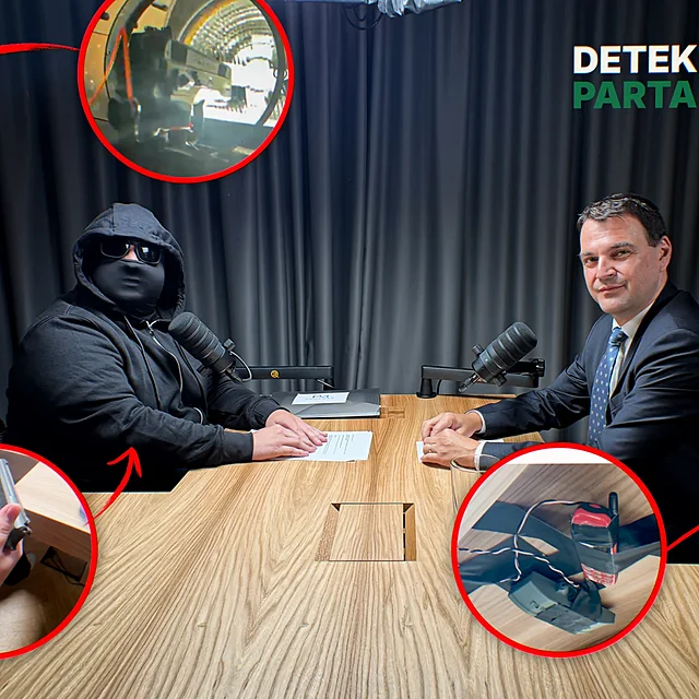 Ministr zahrani�� Petr Macinka ve studiu u rozhovoru s mu�em v kukle.
