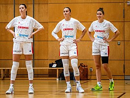 Natálie Stoupalová, Eli�ka Joklová a Julie Pospí�ilová na MS v Berlín�.