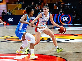 Julie Pospí�ilová v zápase s Itálií.