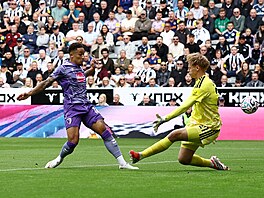 Marcus Tavernier z Bournemouthu p�ekonává Luká�e Horní�ka.