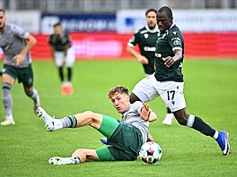 Momentka z utkání FK Jablonec - FC Baník Ostrava v rámci 5. kola fotbalové...