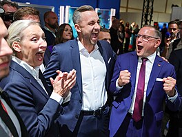 N�mecko reaguje na první exit poll. Ten siln� favorizuje stranu AfD. (6. zá�í...