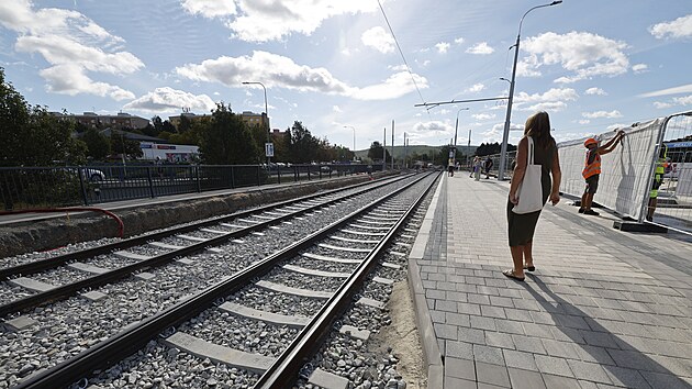 Nov� n�stupi�t� v tramvajov� smy�ce E�erova v brn�nsk� Bystrci (1. z��� 2026)