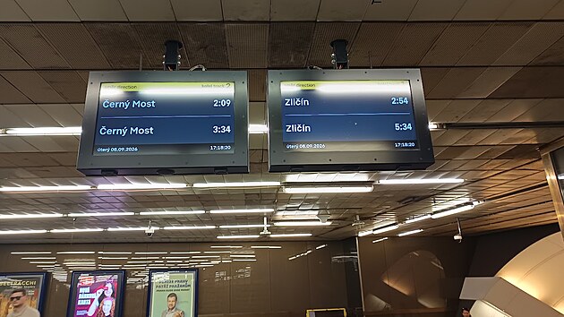 Úprava grafiky odjezdových tabulí v metru (8. září 2026)