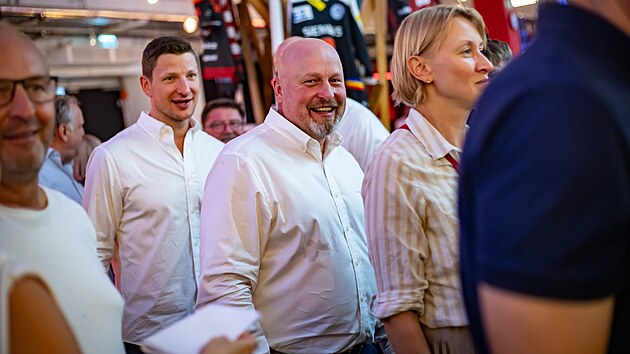 Spar�anský trenér Patrik Augusta na akci k zahájení sezony.