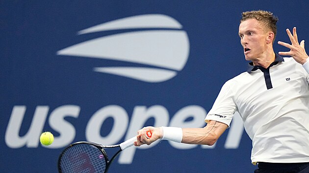 Úder Jiřího Lehečky ve druhém kole US Open.
