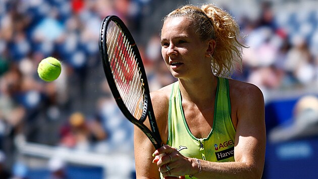 Kate�ina Siniakov� ve druh�m kole US Open.