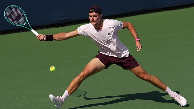 Jakub Men��k ve druh�m kole US Open.