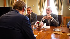 Prezident Petr Pavel p�ijal ministra zdravotnictví Adama Vojt�cha. (8. zá�í...