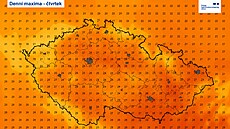 Denní maxima ve �tvrtek. (2. zá�í 2026)