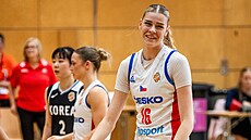 Kate�ina Kalná b�hem p�ípravného utkání s Koreou.