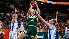 Isobel Borlaseová z Austrálie zakon�uje v oble�ení Italek na MS v Berlín�.