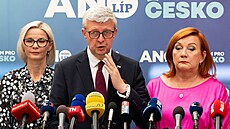 Tisková konference poslaneckého klubu hnutí ANO. Na snímku Zuzana Mrázová,...