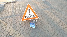 Výbuch pyrotechniky p�ed p�ed nádra�ím v Ostrav�-Vítkovicích v dubnu 2025...