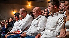 Spar�anský trenér Patrik Augusta na akci k zahájení sezony.
