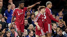 Alexander Isak z Liverpoolu slaví gól proti Ipswichi.