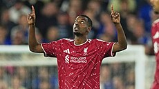 Alexander Isak z Liverpoolu slaví gól proti Ipswichi.