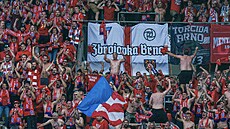 Fanou�ci brn�nské Zbrojovky na výjezdu v Edenu