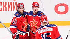 Dresy, v kterých slaví hokejisté moskevského CSKA, se staly ter�em kritiky....