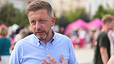 Zahájení horké �ásti kampan� hnutí STAN na pra�ském nám�stí Ji�ího z Pod�brad,...