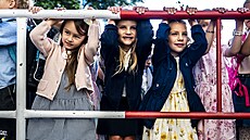První �kolní den na základní �kole Kladská na Praze 1. (1. zá�í 2026)