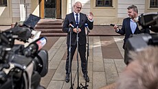Prezident Petr Pavel ve st�edu krátce po poledni na Pra�ském hrad� p�ijal...