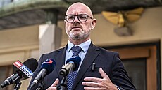 Prezident Petr Pavel ve st�edu krátce po poledni na Pra�ském hrad� p�ijal...