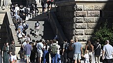 Náv�t�vníci vyu�ili volného vstupu do Národního muzea v Praze. (6. zá�í 2026)